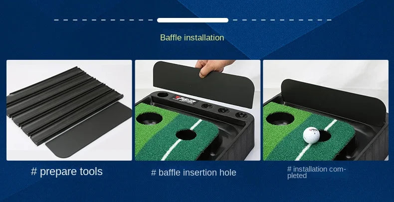 PGM Portable Golf Putting Mat – Indoor and Outdoor Practice Surface with True Roll and Non-Slip Base