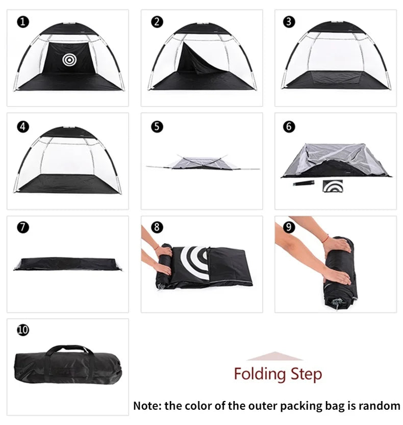 Equipo de entrenamiento de golf para interiores, red de práctica de golf de 2 m, carpa para golpear golf, jaula para jardín, pastizales, carpa de práctica, tapete de malla, columpio para exteriores