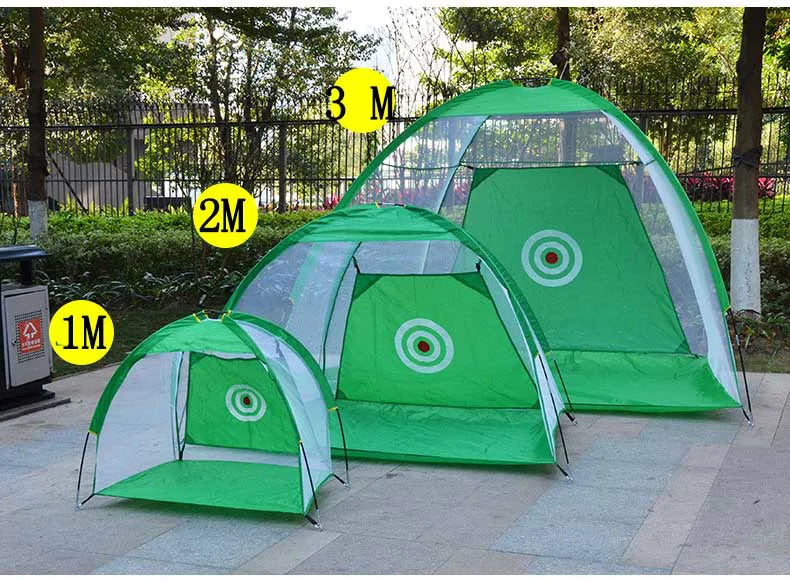 Equipo de entrenamiento de golf para interiores, red de práctica de golf de 2 m, carpa para golpear golf, jaula para jardín, pastizales, carpa de práctica, tapete de malla, columpio para exteriores