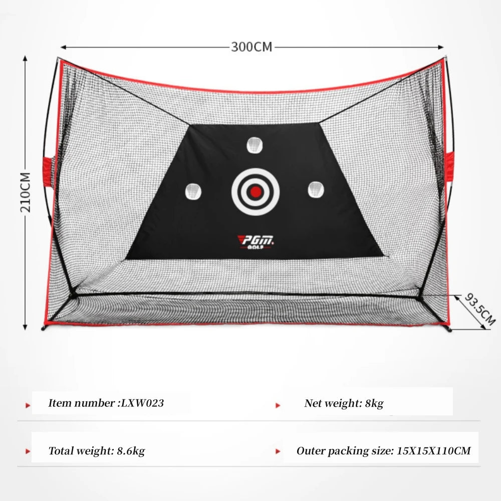 PGM Indoor/Outdoor Golf Practice Net – Large Foldable Hitting Net with Side Protection
