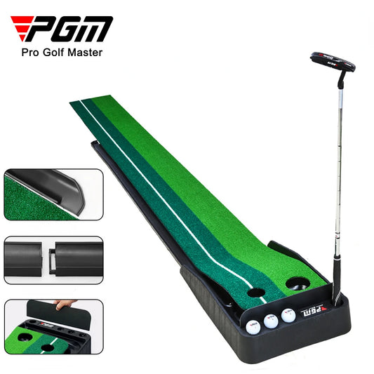 PGM Portable Golf Putting Mat – Indoor and Outdoor Practice Surface with True Roll and Non-Slip Base