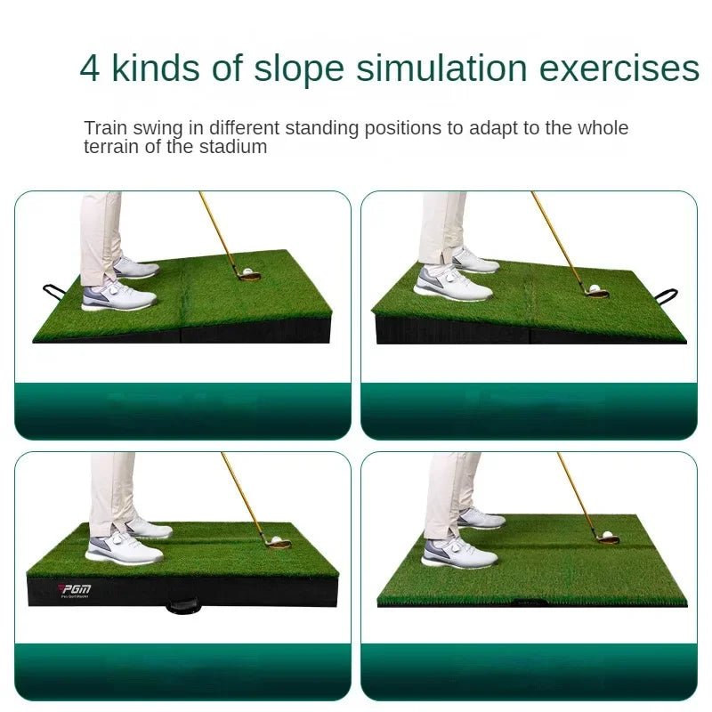 PGM Golf Slope Strike Pad – Foldable Dual-Lie Training Mat for Uphill & Downhill Practice
