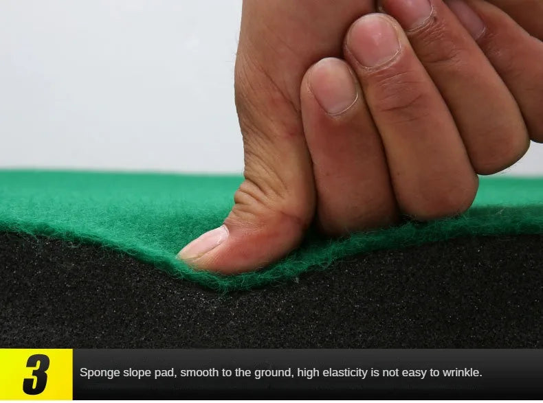 PGM GL012 Indoor Putting Green – 10ft Portable Golf Practice Mat with Slope & Multiple Holes