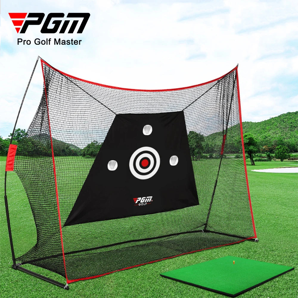 PGM Indoor/Outdoor Golf Practice Net – Large Foldable Hitting Net with Side Protection