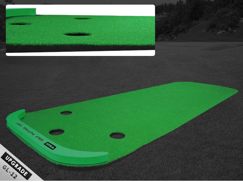 Green de golf para interiores PGM, entrenador de putter de golf portátil para el hogar, minicolchoneta de práctica, manta de ejercicios verdes, material de entrenamiento para jugar al golf