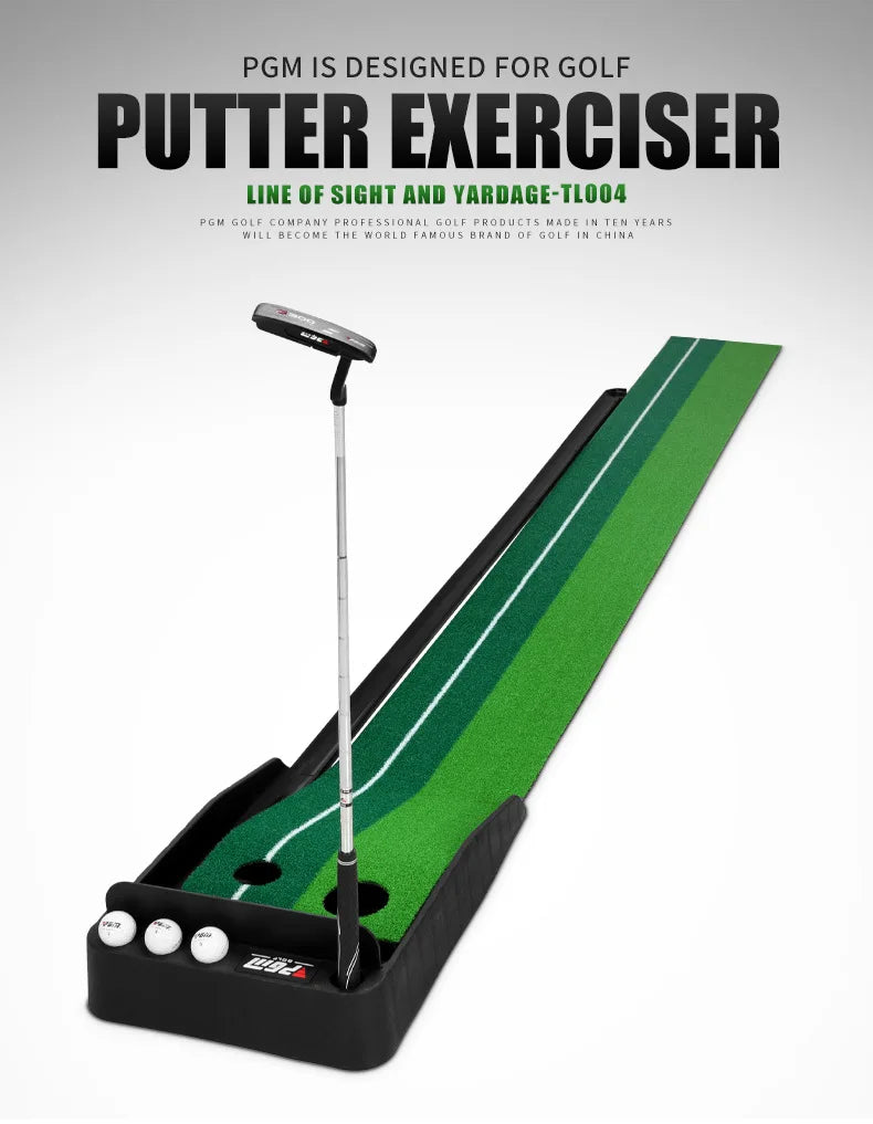 PGM Portable Golf Putting Mat – Indoor and Outdoor Practice Surface with True Roll and Non-Slip Base