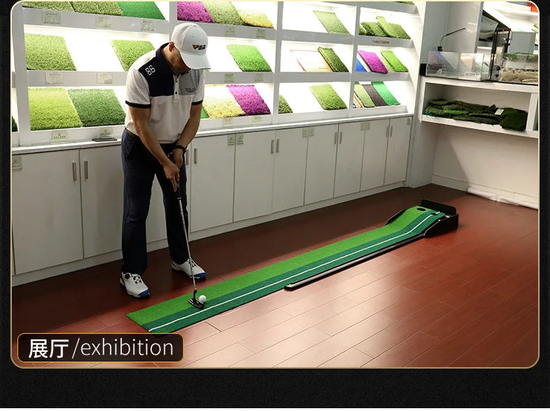 PGM Portable Golf Putting Mat – Indoor and Outdoor Practice Surface with True Roll and Non-Slip Base