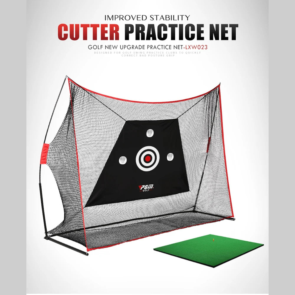 PGM Indoor/Outdoor Golf Practice Net – Large Foldable Hitting Net with Side Protection