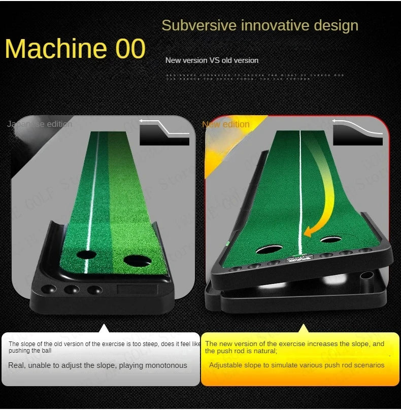 Alfombrilla de golf PGM para minigolf, green de golf, entrenador de putter de golf de calle, alfombra ajustable para práctica de putter en interiores TL010