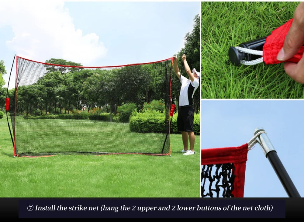 PGM Indoor/Outdoor Golf Practice Net – Large Foldable Hitting Net with Side Protection