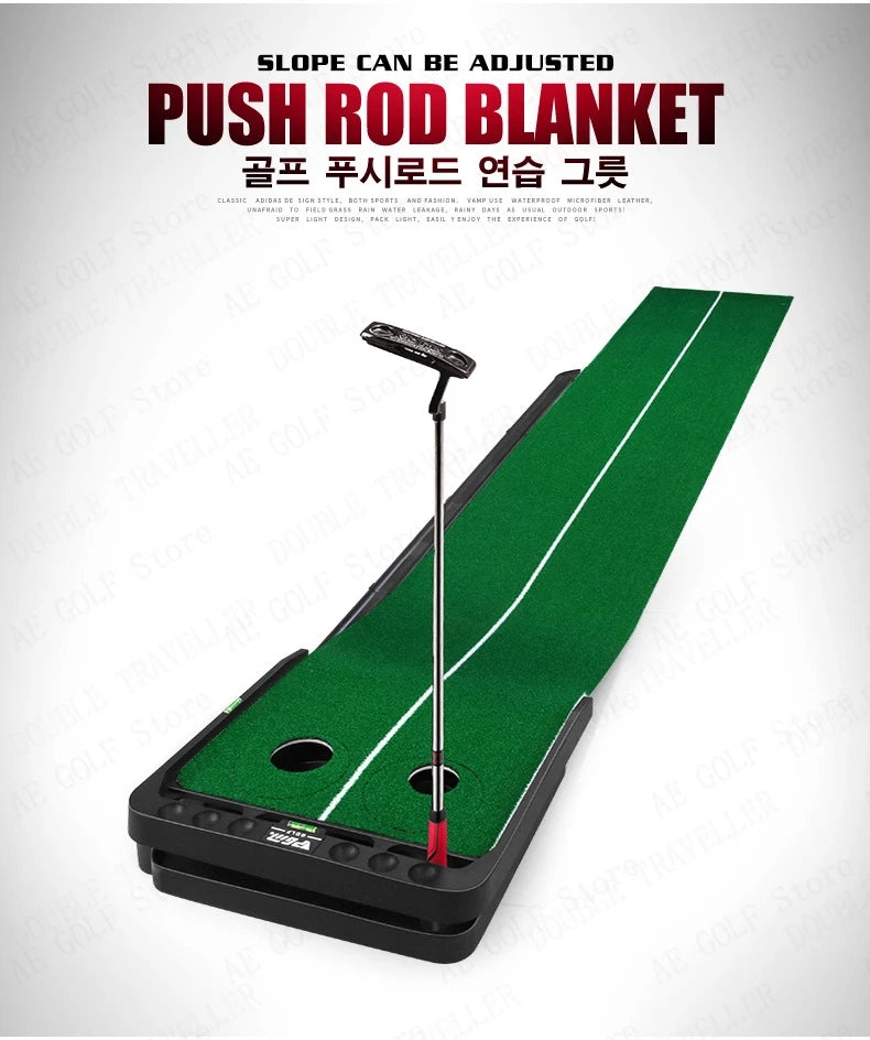 Alfombrilla de golf PGM para minigolf, green de golf, entrenador de putter de golf de calle, alfombra ajustable para práctica de putter en interiores TL010