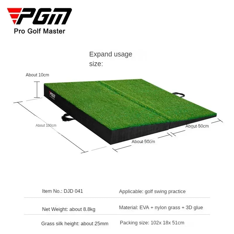 PGM Golf Slope Strike Pad – Foldable Dual-Lie Training Mat for Uphill & Downhill Practice