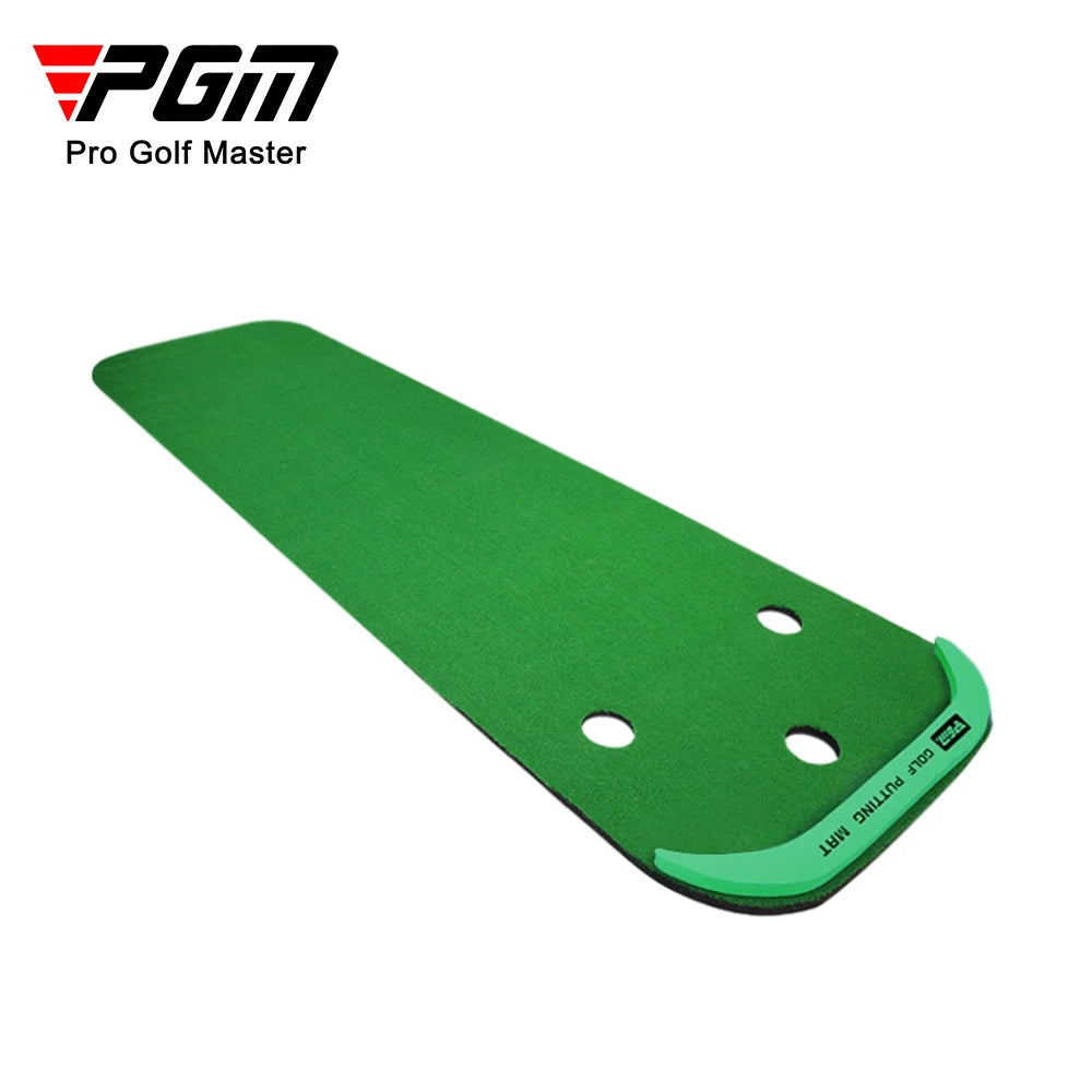PGM GL012 Indoor Putting Green – 10ft Portable Golf Practice Mat with Slope & Multiple Holes