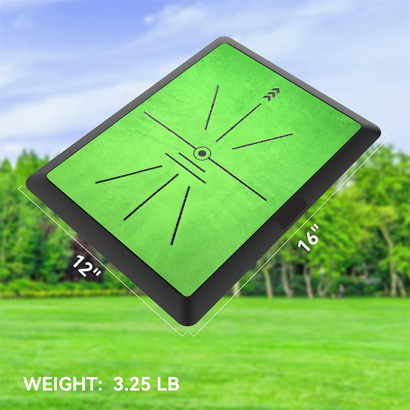 Golf Hitting Mat Golf Training Mat for Swing Path Feedback Detection Batting Extra Replaceable Golf Practice Mat 16"x12"