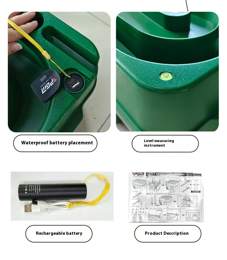 PGM 电动感应高尔夫发球机 ABS 材质自动高尔夫球分配器球杆架高尔夫训练服务