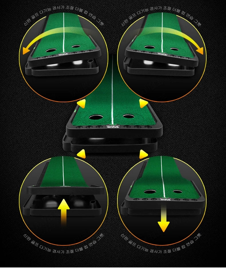 Alfombrilla de golf PGM para minigolf, green de golf, entrenador de putter de golf de calle, alfombra ajustable para práctica de putter en interiores TL010