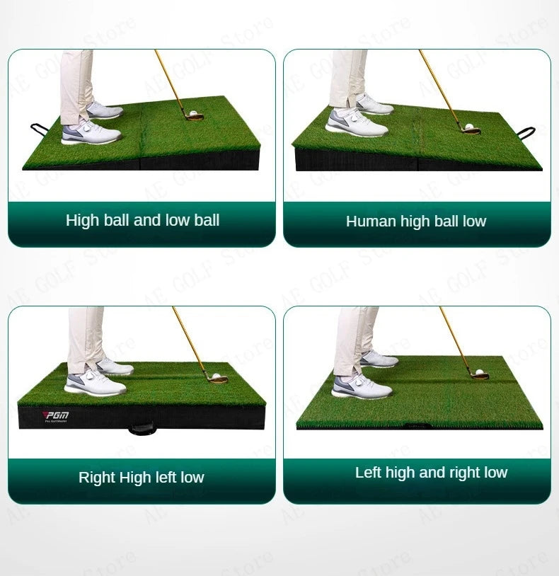 Almohadilla de impacto en pendiente de golf PGM, plegable, para practicar swing, almohadillas de pendiente alta y baja, suministros para principiantes de golf DJD041