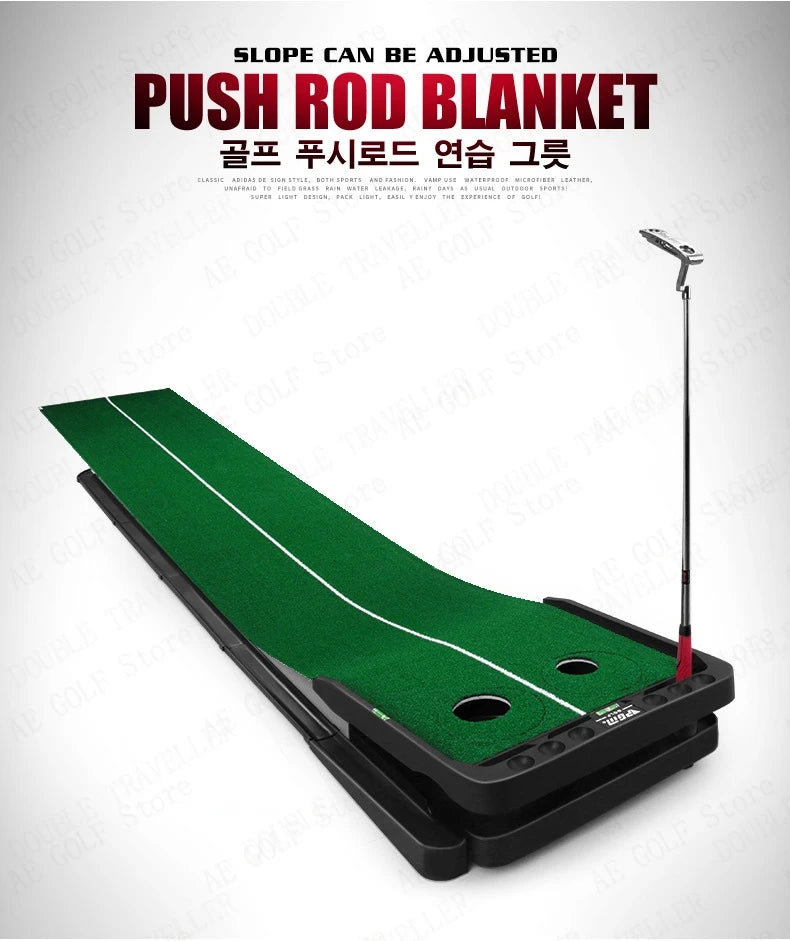 Alfombrilla de golf PGM para minigolf, green de golf, entrenador de putter de golf de calle, alfombra ajustable para práctica de putter en interiores TL010
