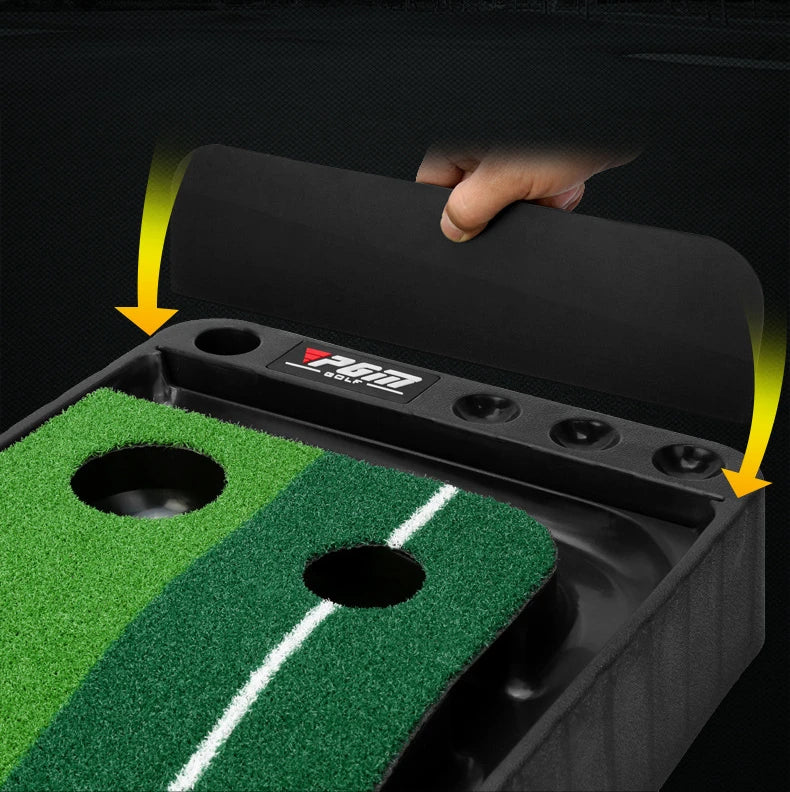 PGM Portable Golf Putting Mat – Indoor and Outdoor Practice Surface with True Roll and Non-Slip Base