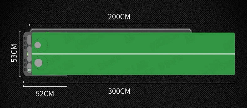 Alfombrilla de golf PGM para minigolf, green de golf, entrenador de putter de golf de calle, alfombra ajustable para práctica de putter en interiores TL010