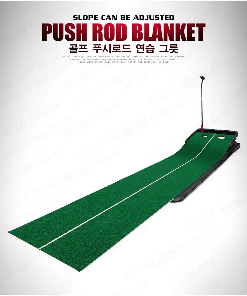 Alfombrilla de golf PGM para minigolf, green de golf, entrenador de putter de golf de calle, alfombra ajustable para práctica de putter en interiores TL010