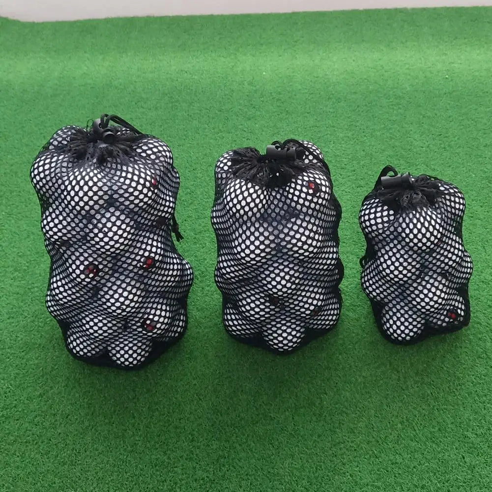 Useful Golf Carrier Bag  Breathable Holes Black Golf Mesh Bag  Nylon Net Mesh Golf Bag