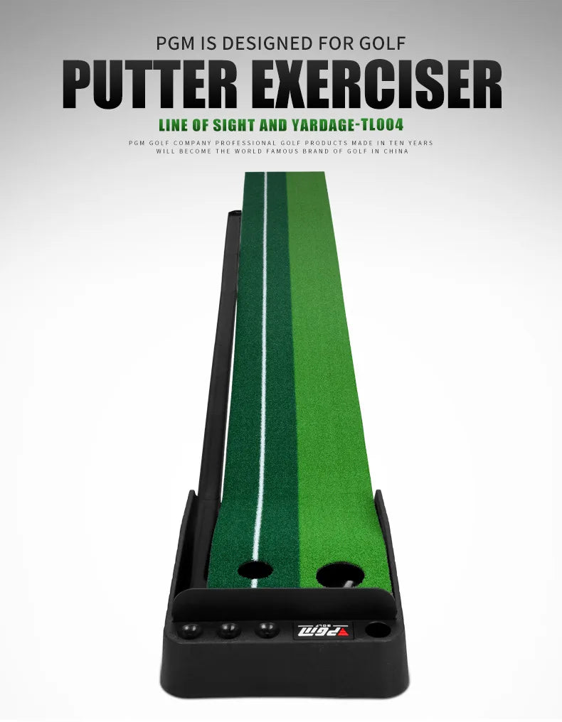 PGM Portable Golf Putting Mat – Indoor and Outdoor Practice Surface with True Roll and Non-Slip Base