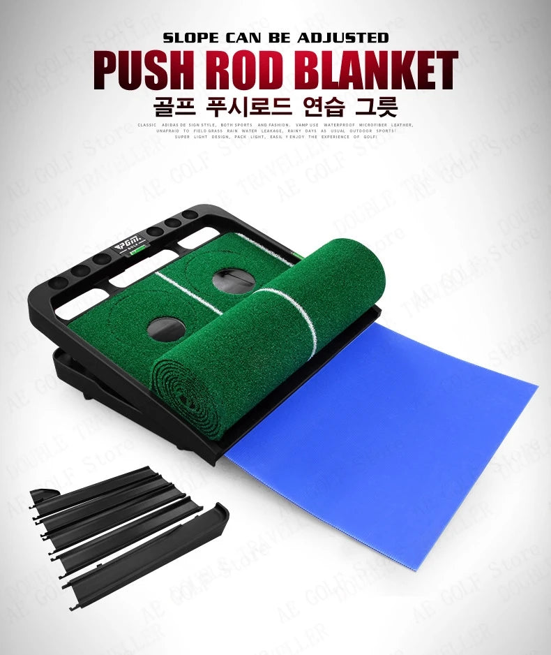 Alfombrilla de golf PGM para minigolf, green de golf, entrenador de putter de golf de calle, alfombra ajustable para práctica de putter en interiores TL010