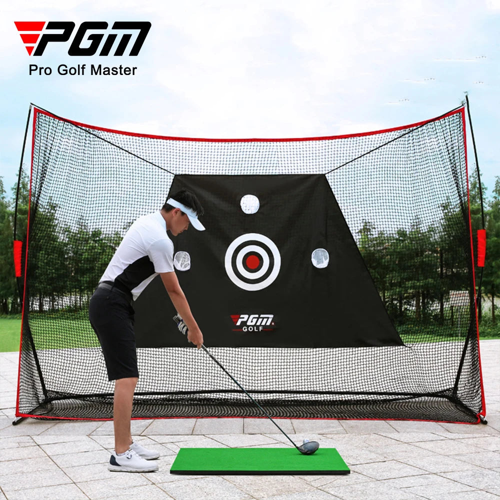 PGM Indoor/Outdoor Golf Practice Net – Large Foldable Hitting Net with Side Protection