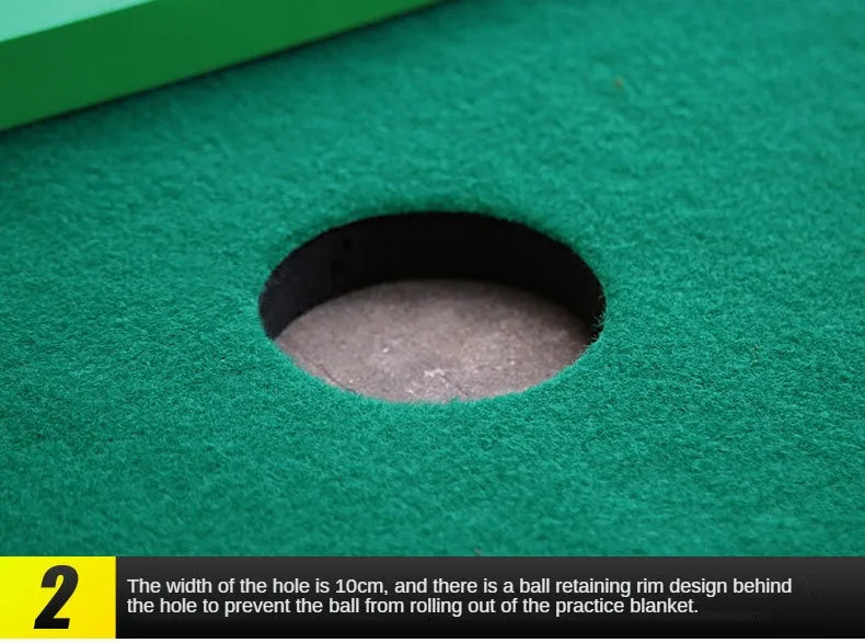 PGM GL012 Indoor Putting Green – 10ft Portable Golf Practice Mat with Slope & Multiple Holes