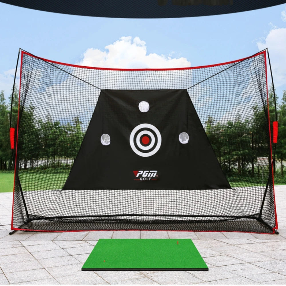 PGM Indoor/Outdoor Golf Practice Net – Large Foldable Hitting Net with Side Protection