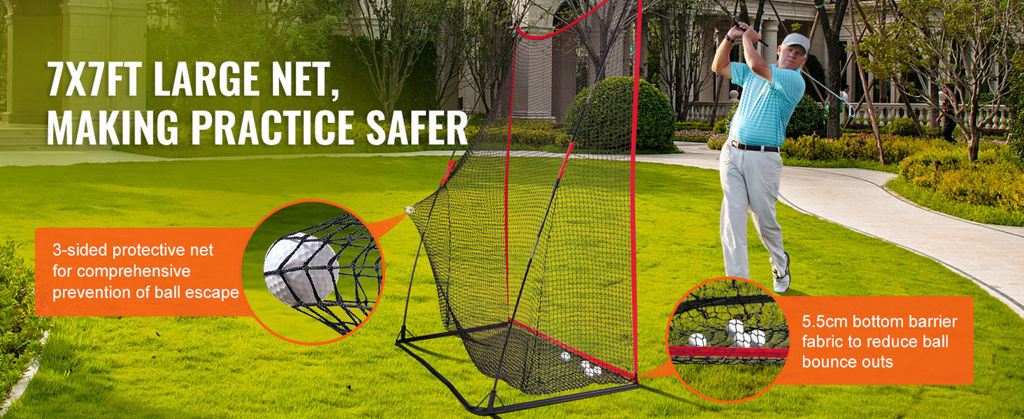 VEVOR Golf Practice Hitting Net – Large 7.8 x 7 ft Driving Range Net for Indoor or Outdoor Use